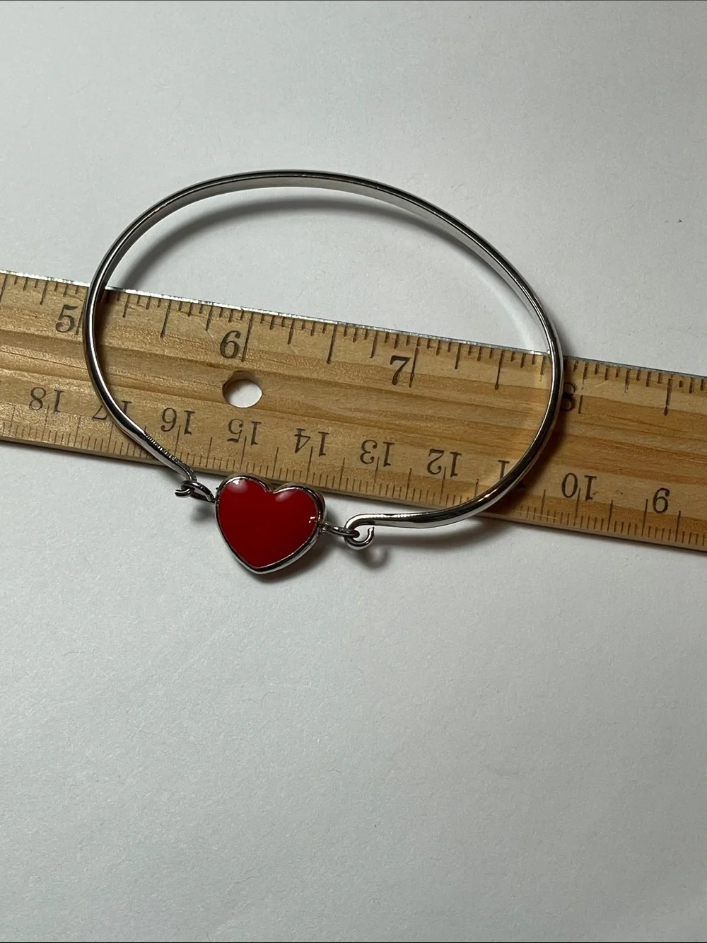 Reversible Red Heart Stone Filigree Bracelet 925 plated